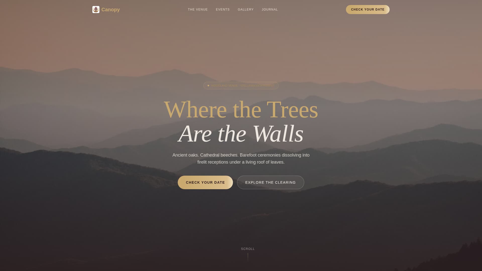 Canopy - Enchanting Woodland Landing Page Template