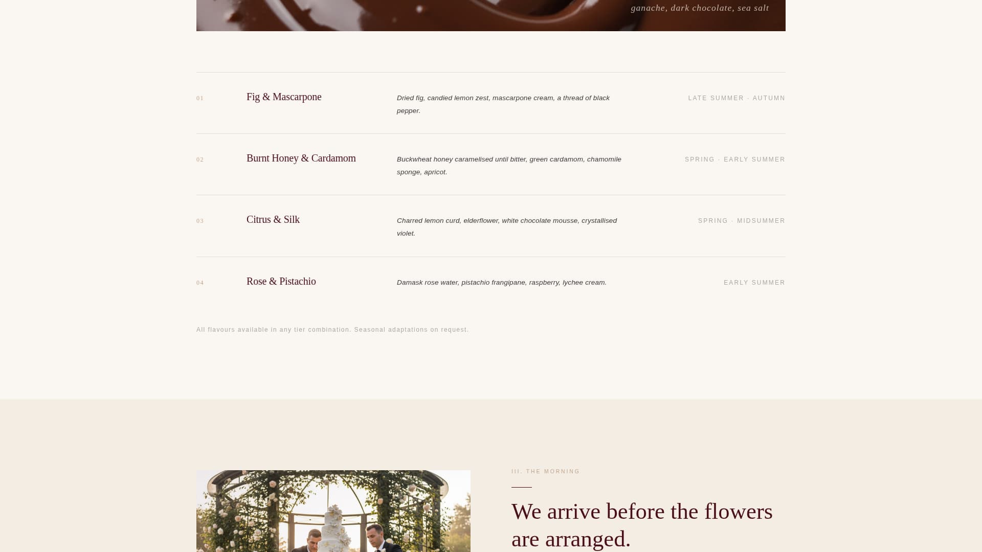 Tiers - Luxe Gardenwedding Landing Page Template