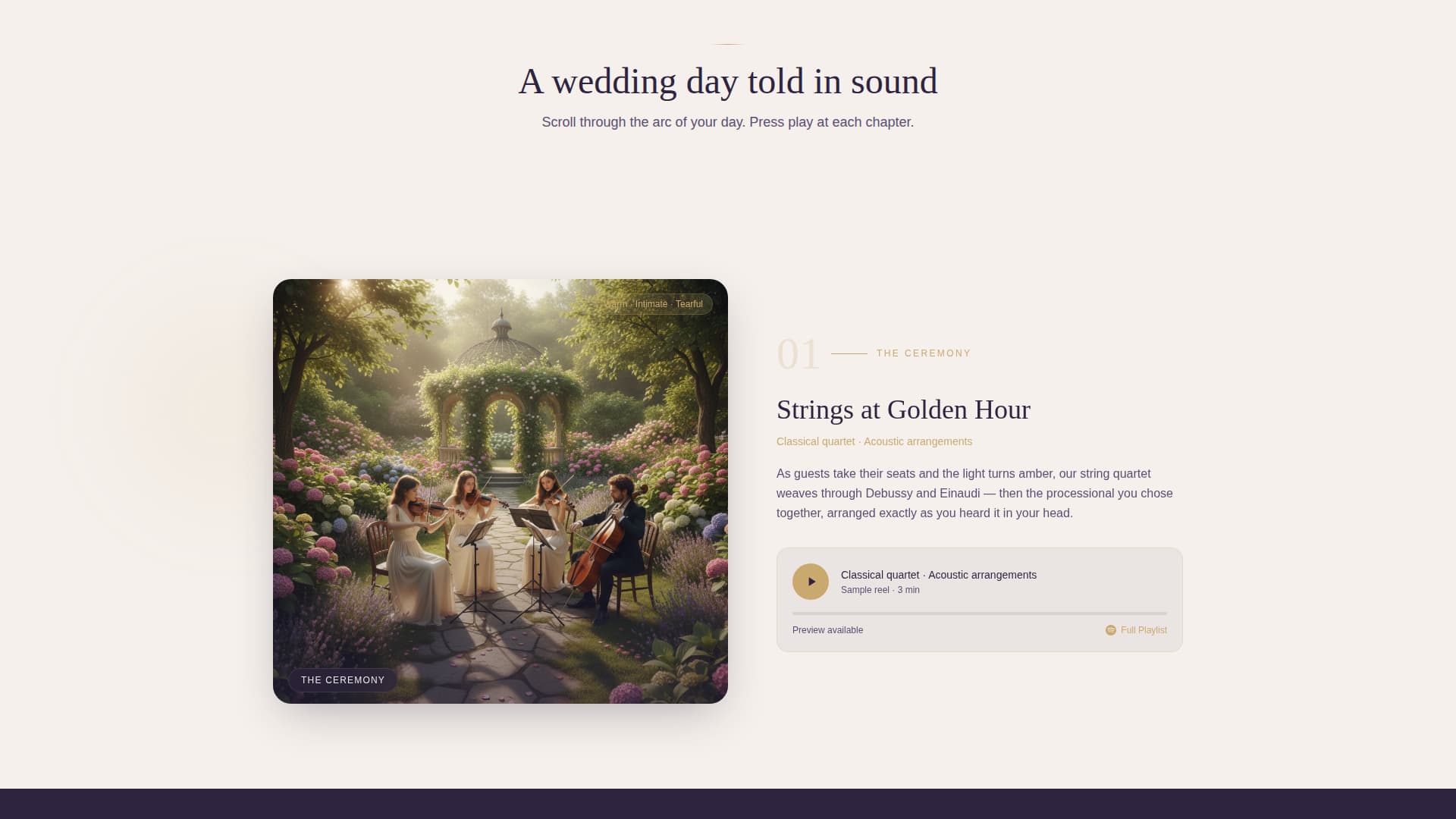 Serenade - Enchanting Wedding Landing Page Template