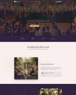 Garden Wedding Advanced Booking Website Template