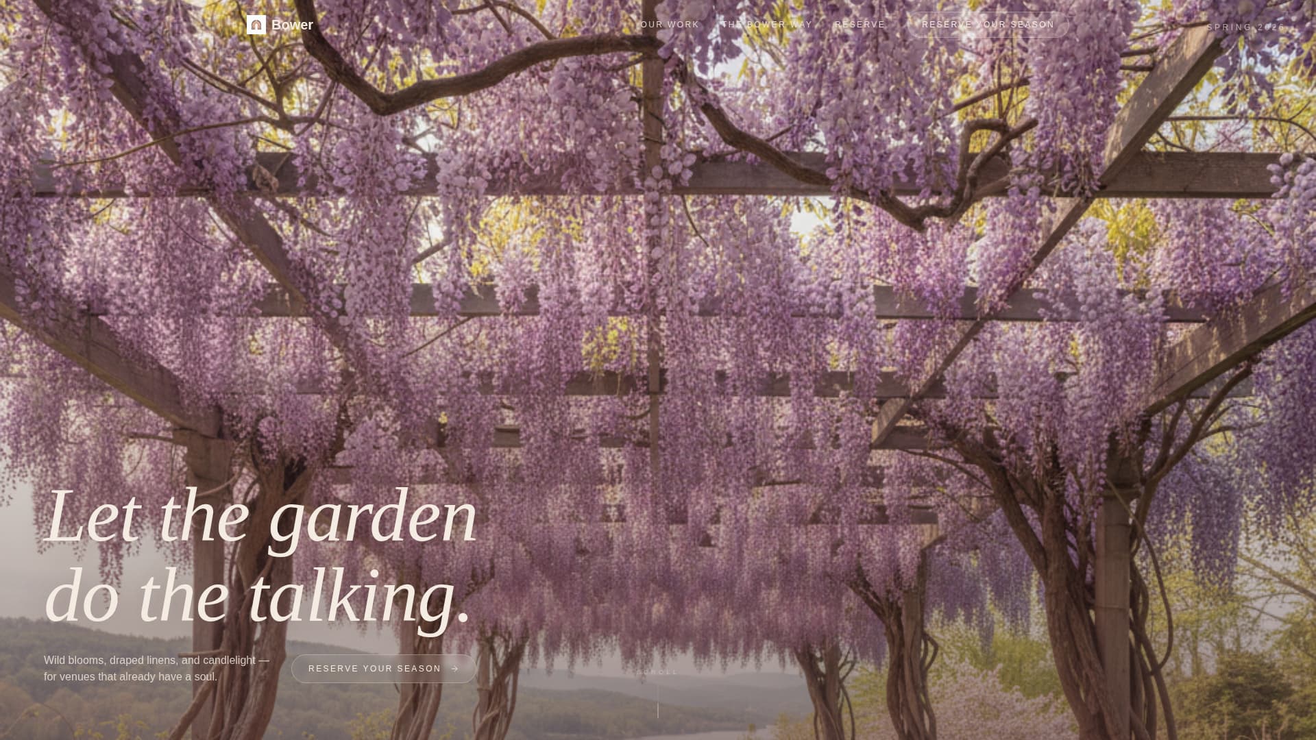 Bower - Enchanting Gardenwedding Landing Page Template