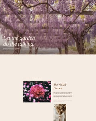 Garden Wedding Specialist Booking Website Template