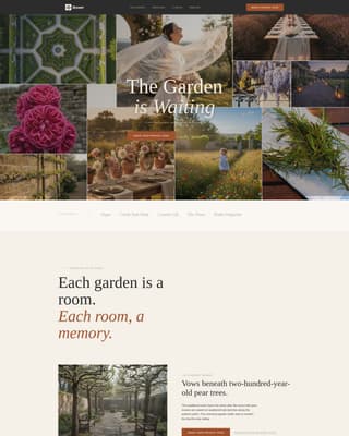 Garden Wedding Expert Booking Website Template