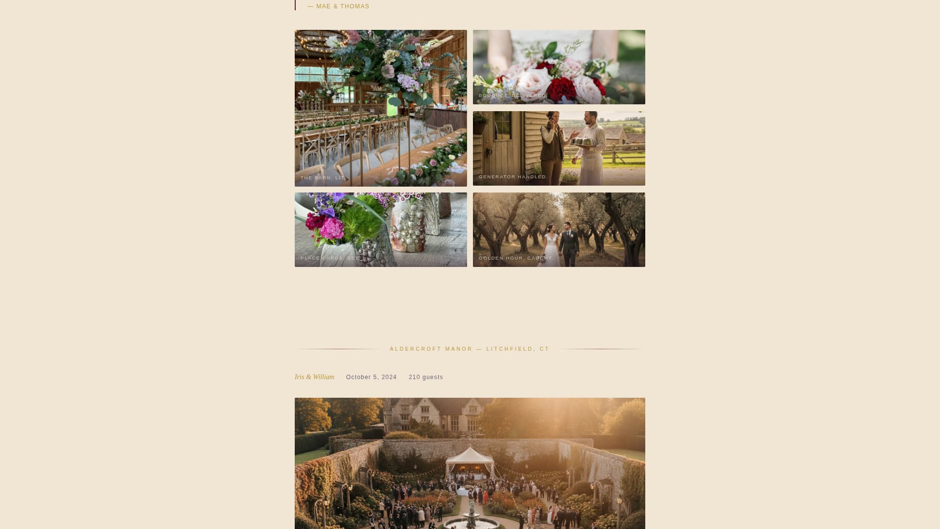 Vows - Heirloom Wedding Landing Page Template