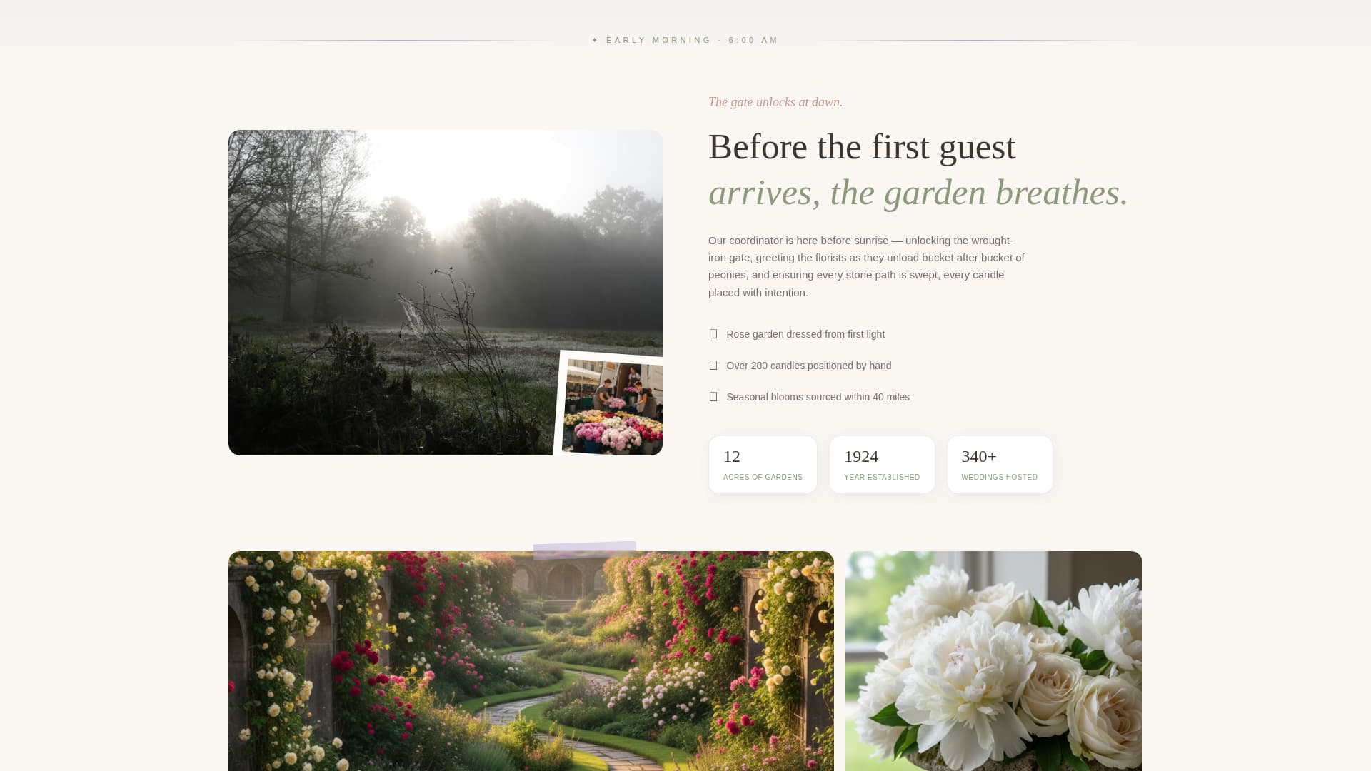 Bloom - Enchanting Weddingvenue Landing Page Template