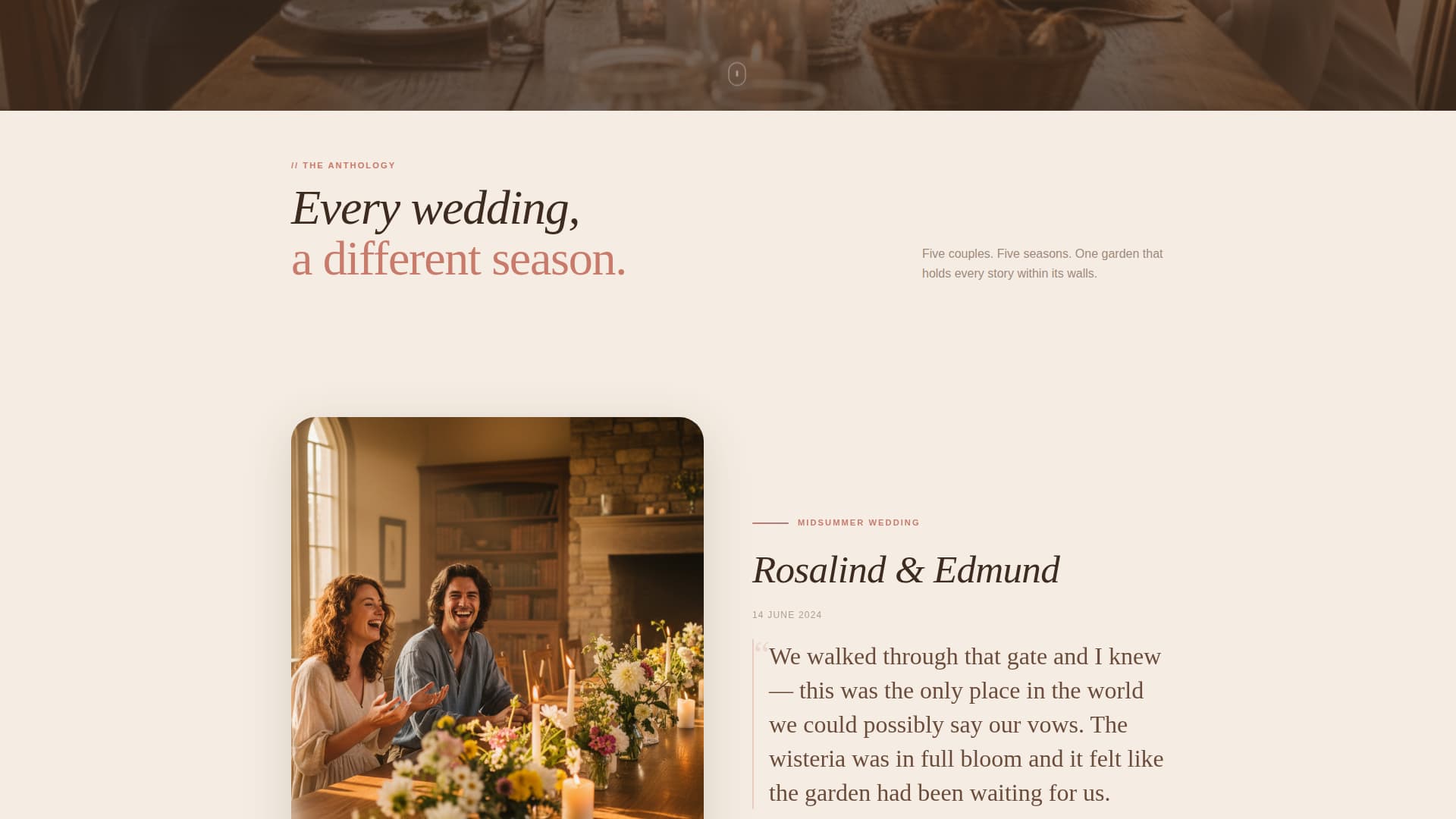 Bloom - Enchanting Gardenwedding Landing Page Template