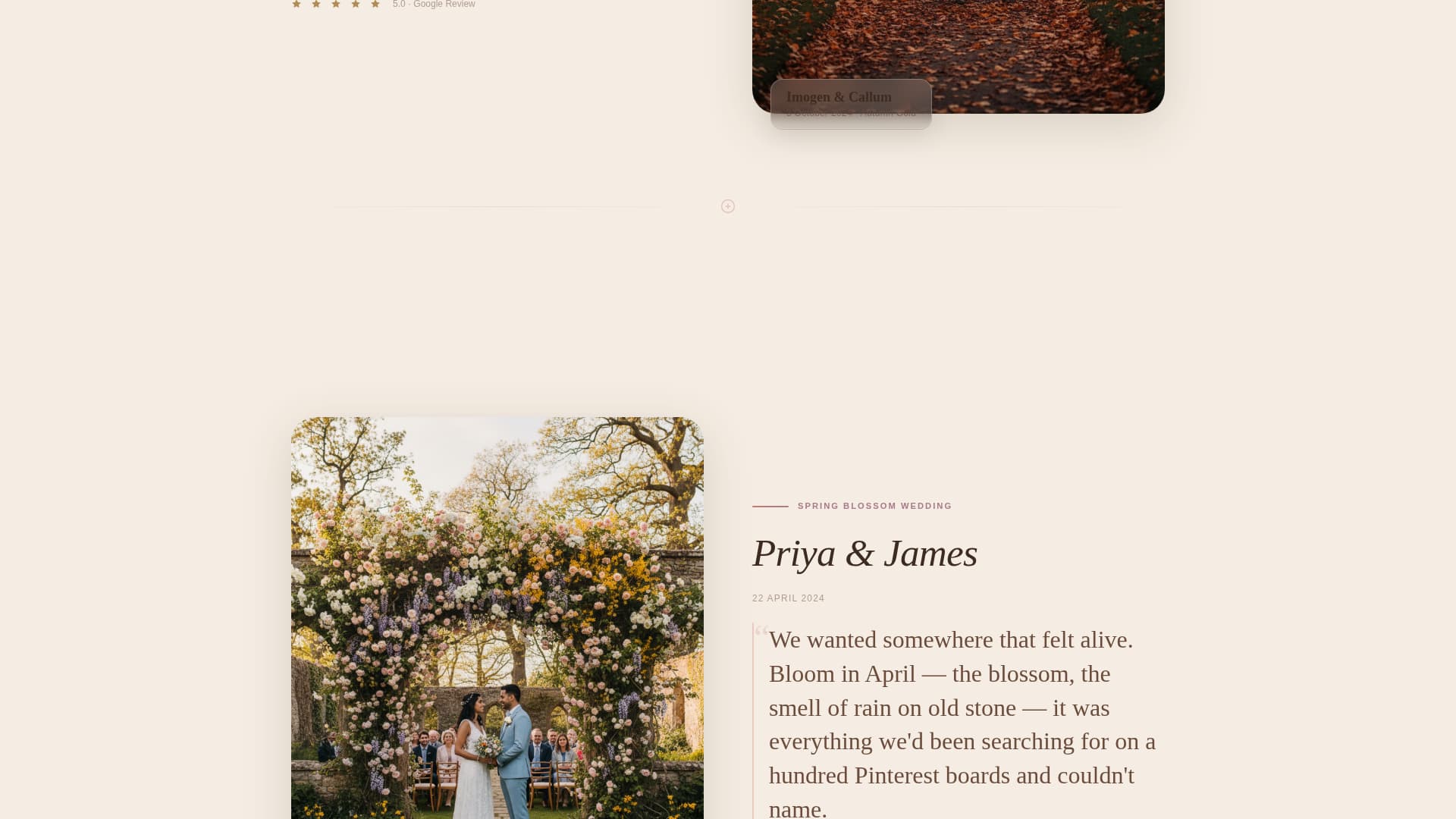 Bloom - Enchanting Gardenwedding Landing Page Template