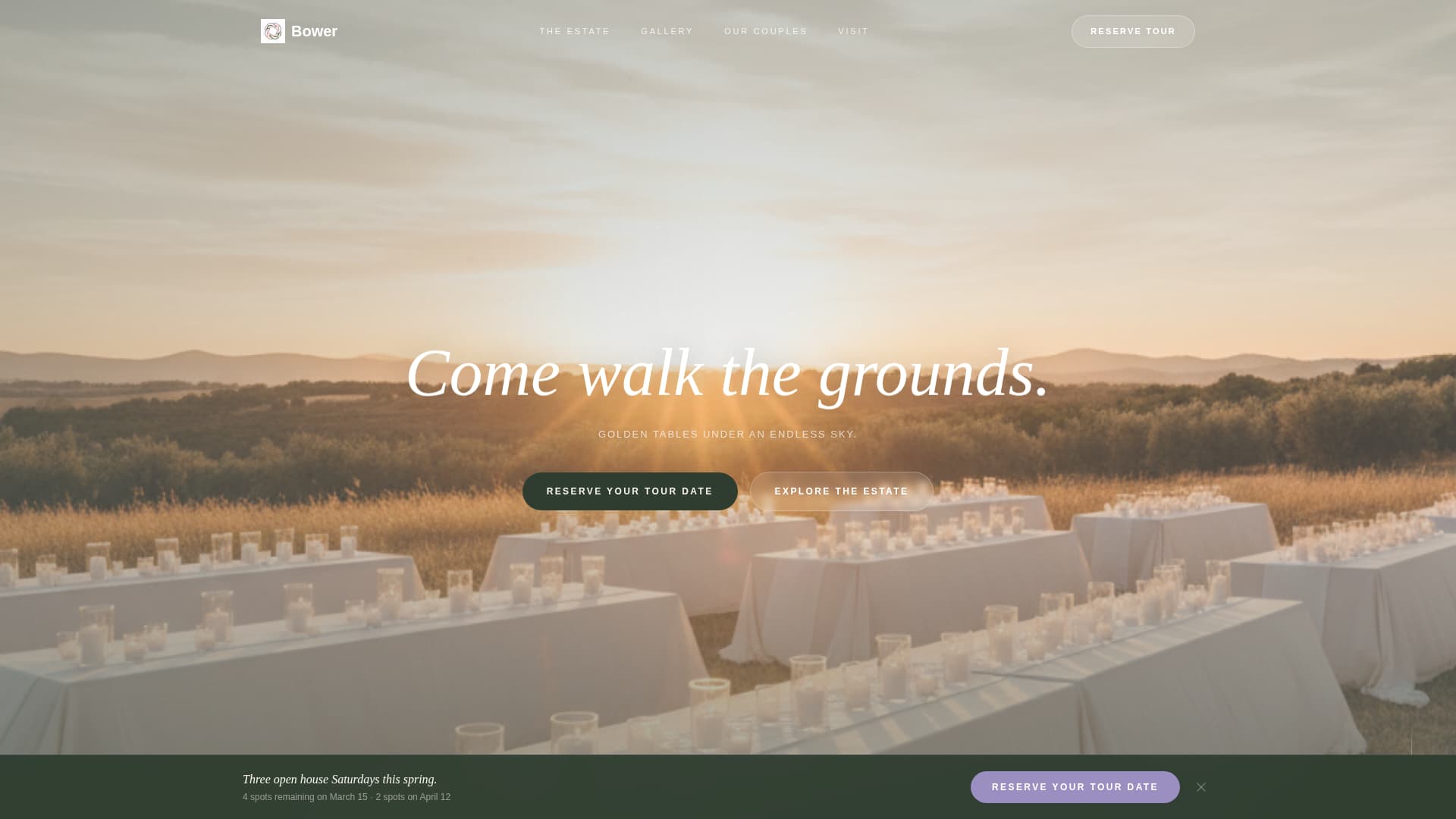 Bower - Enchanting Gardenvenue Landing Page Template