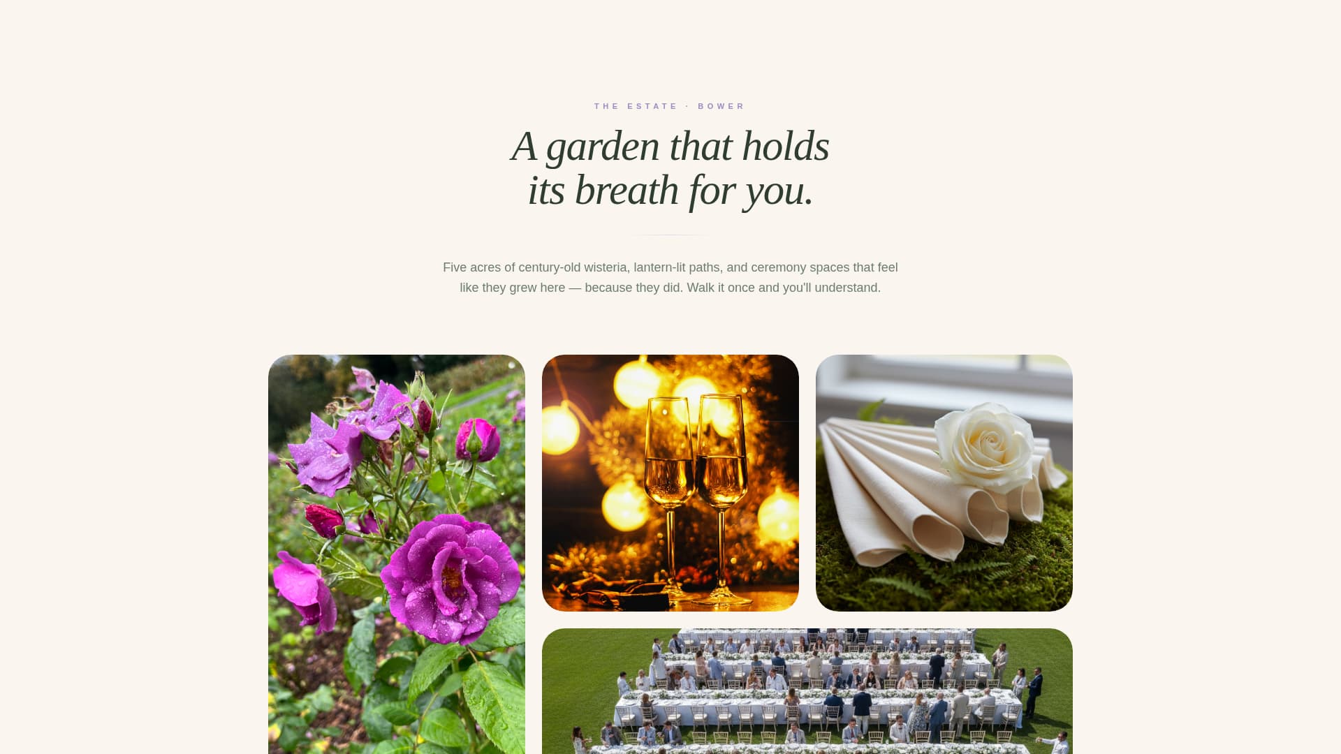 Bower - Enchanting Gardenvenue Landing Page Template