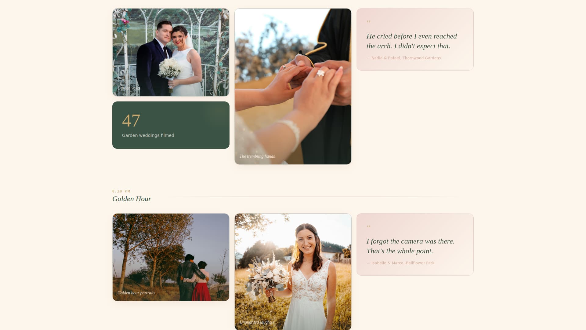 Bloom - Enchanting Videographer Landing Page Template