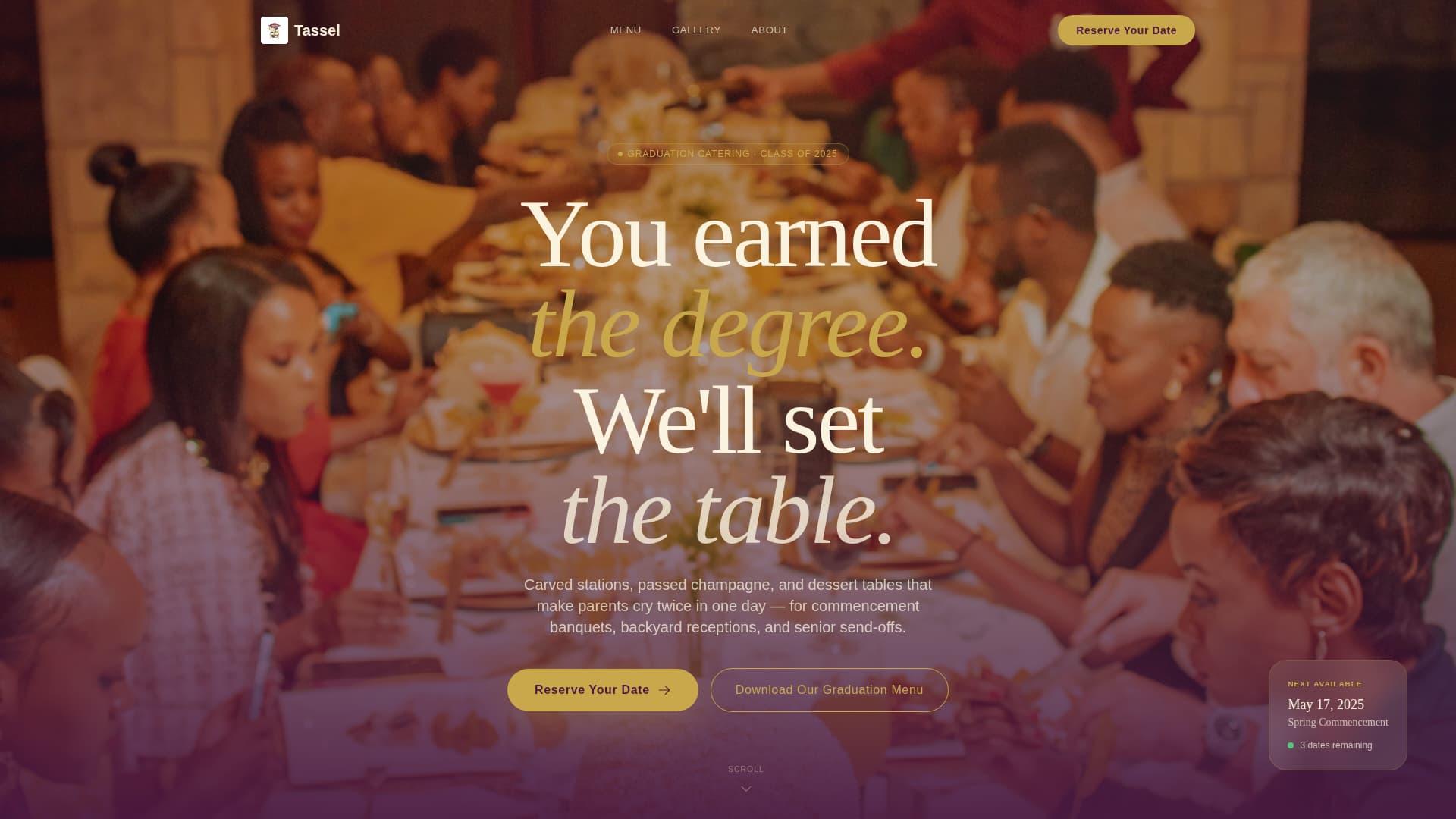 Tassel - Elegant Graduation Landing Page Template