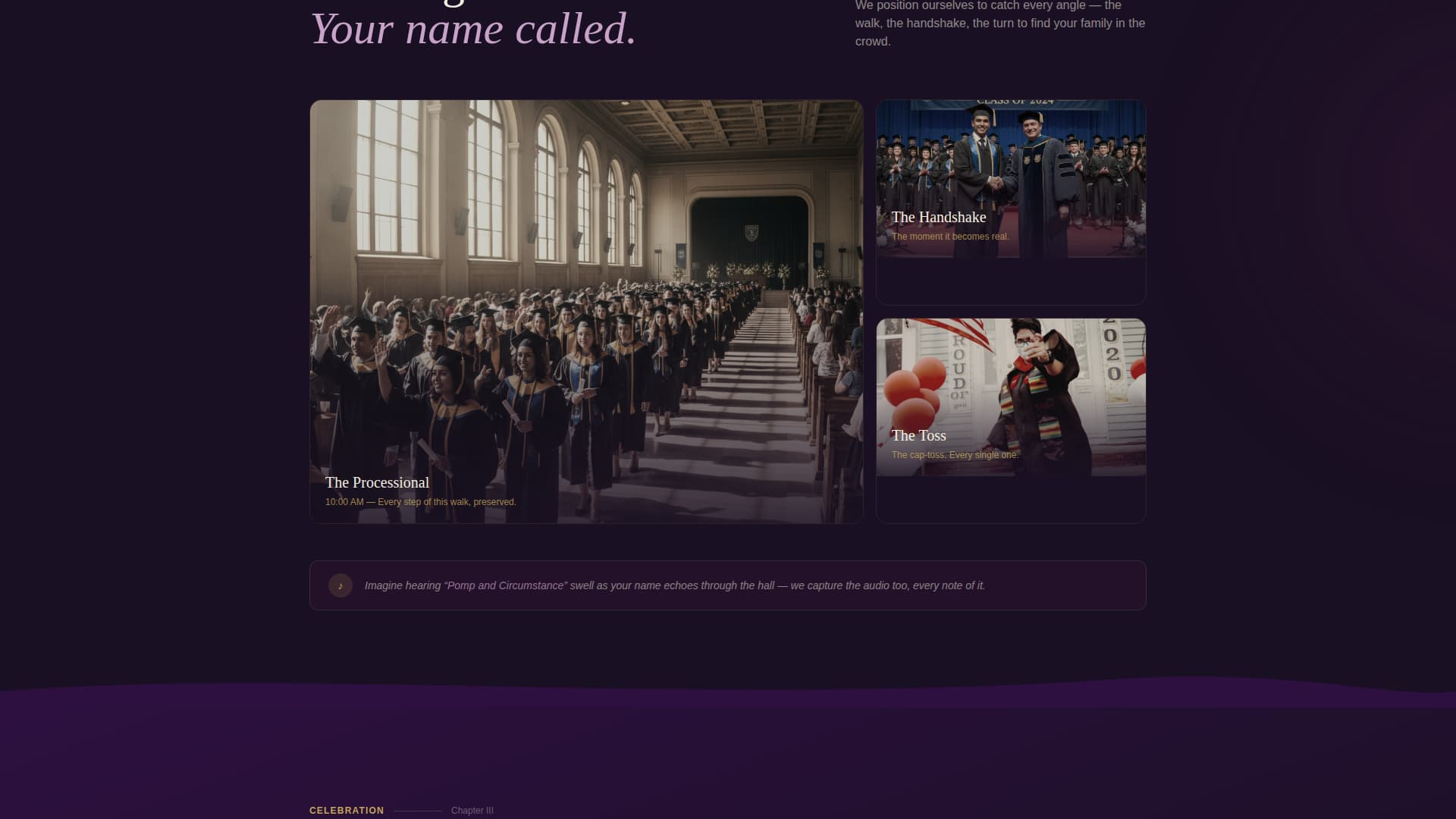 Tassel - Cinematic Graduation Landing Page Template