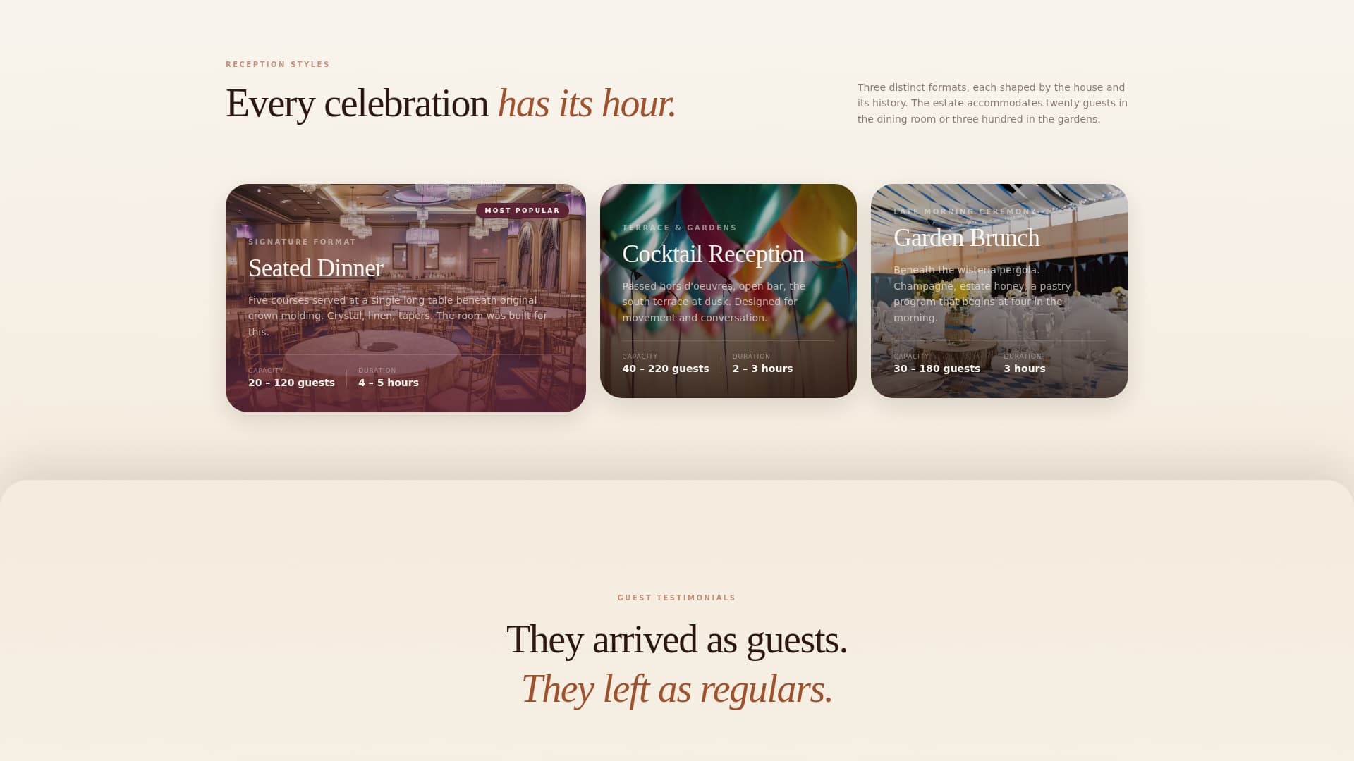 Fête - Elegant Mansion Landing Page Template