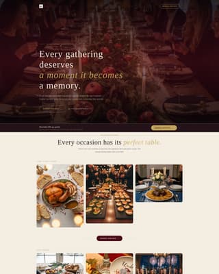 Holiday Event Specialist Booking Website Template