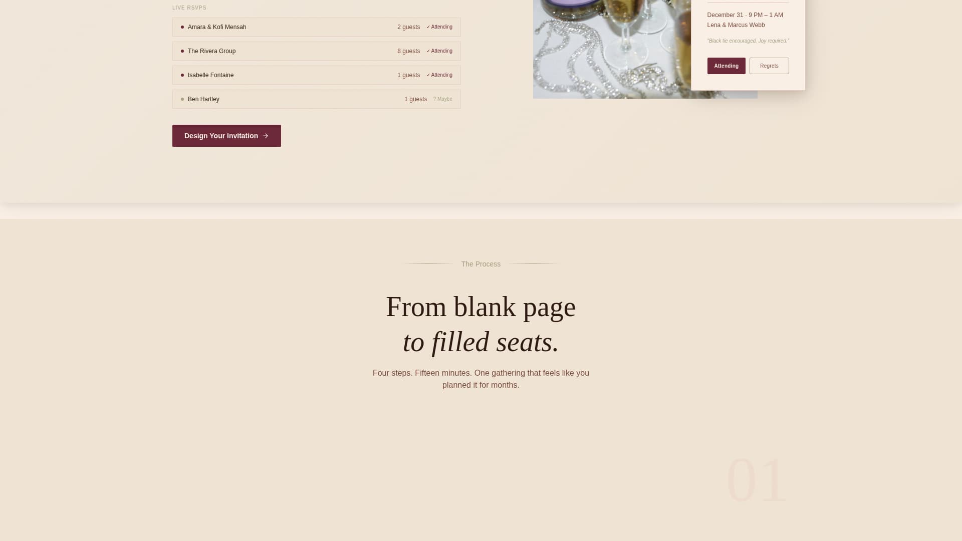 Gather - Elegant Holiday Landing Page Template