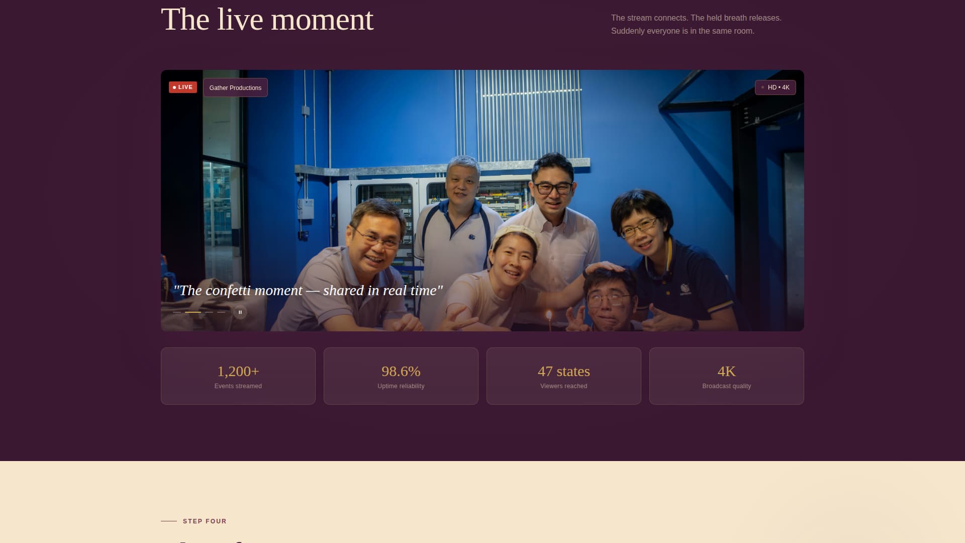 Gather - Heartfelt Streaming Landing Page Template