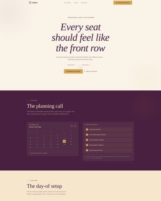 Holiday Event Booking Website Template