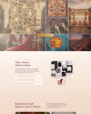 Indian Wedding Specialist Booking Website Template
