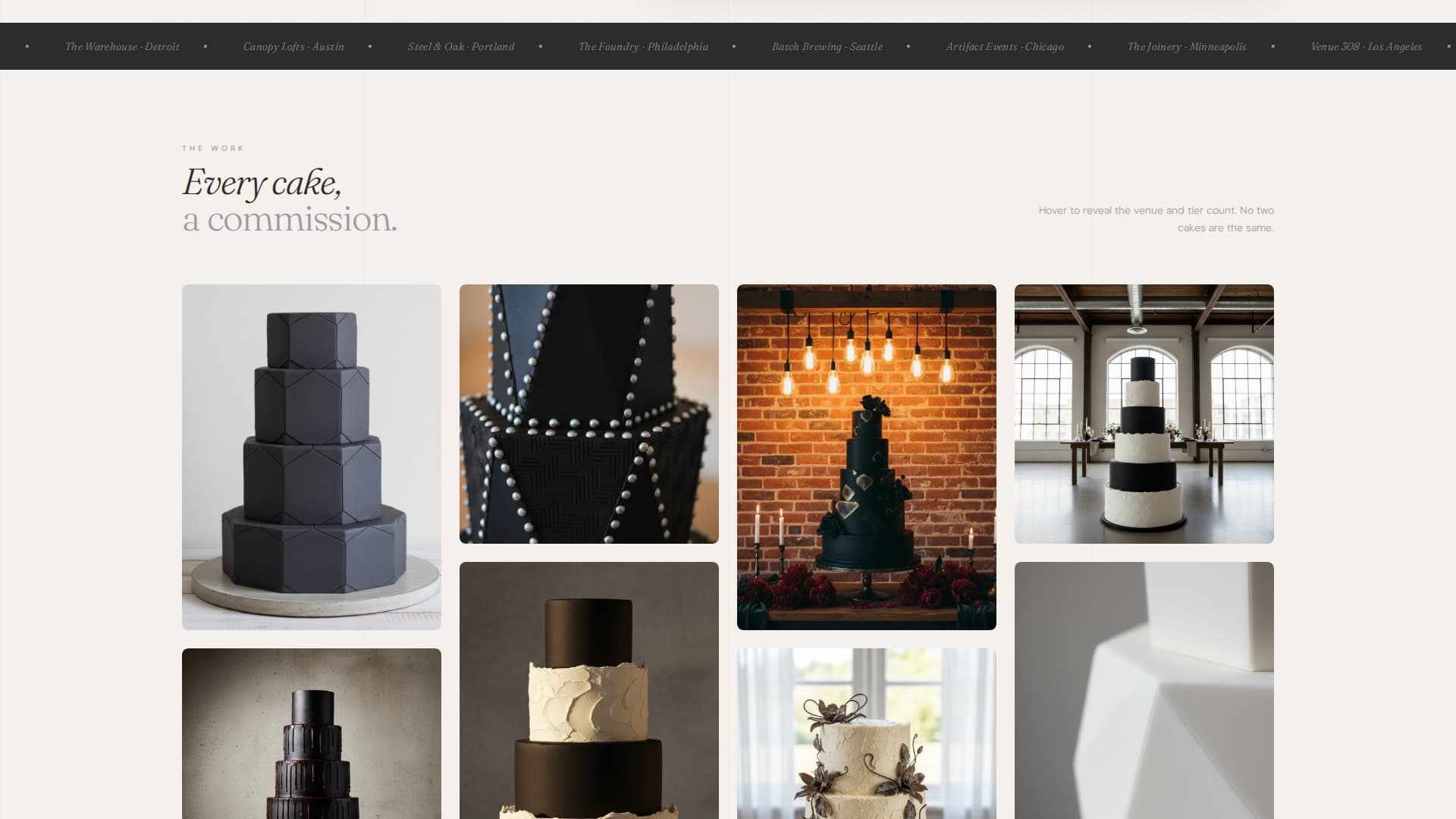 Atelier - Geometric Weddingcake Landing Page Template