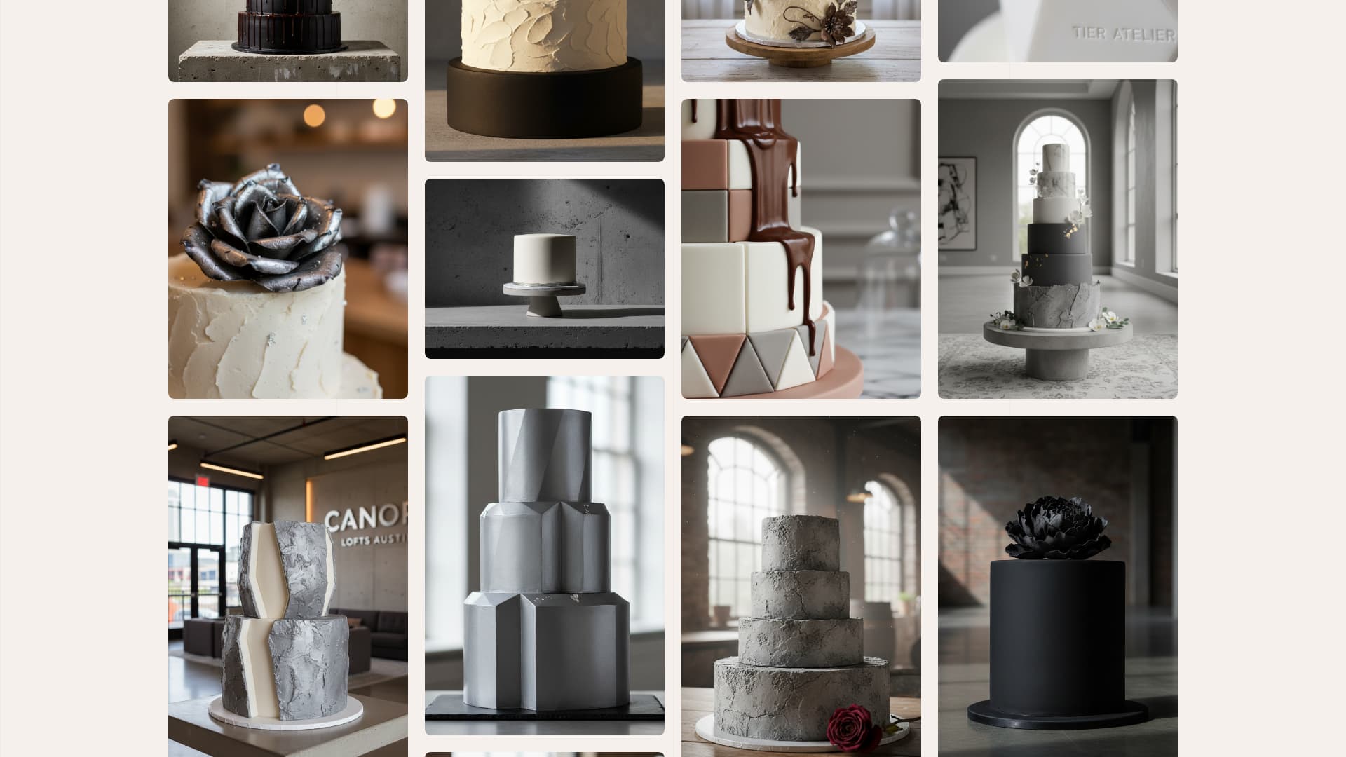 Atelier - Geometric Weddingcake Landing Page Template