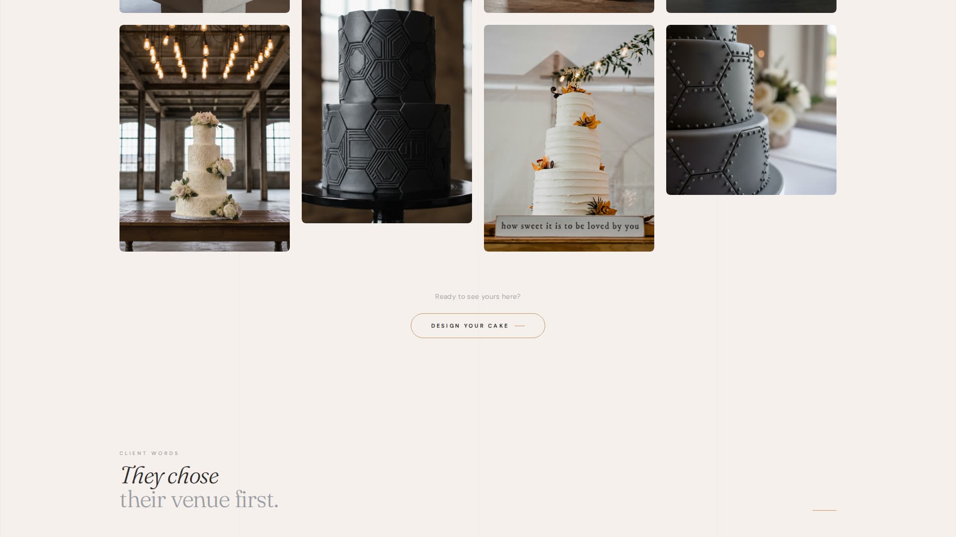 Atelier - Geometric Weddingcake Landing Page Template