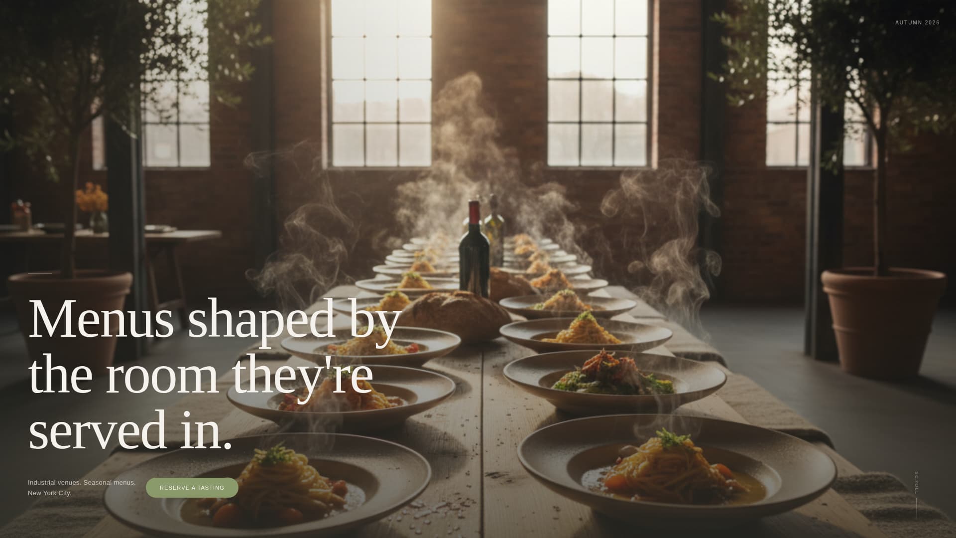 Gather - Immersive Catering Landing Page Template