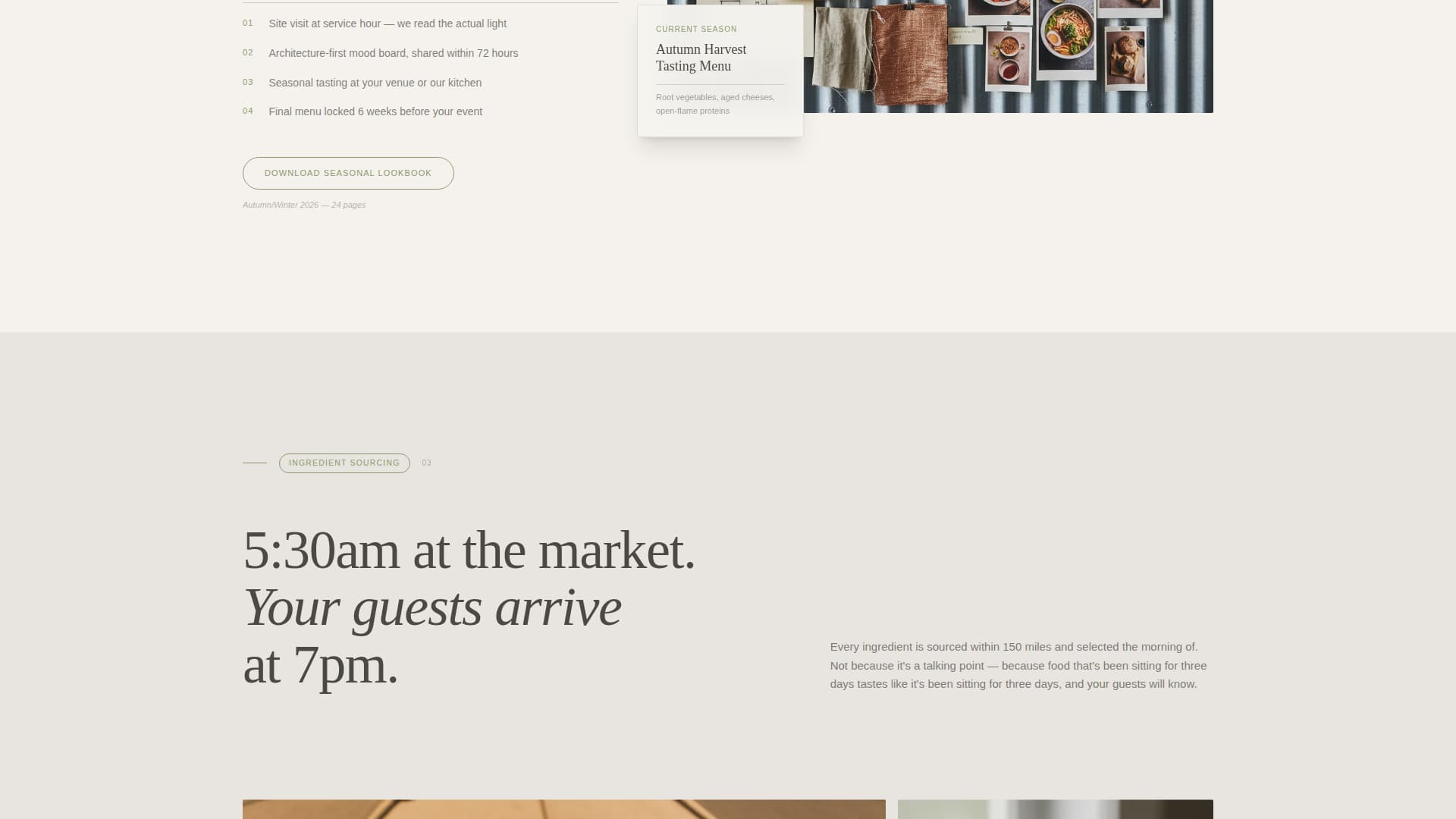 Gather - Immersive Catering Landing Page Template