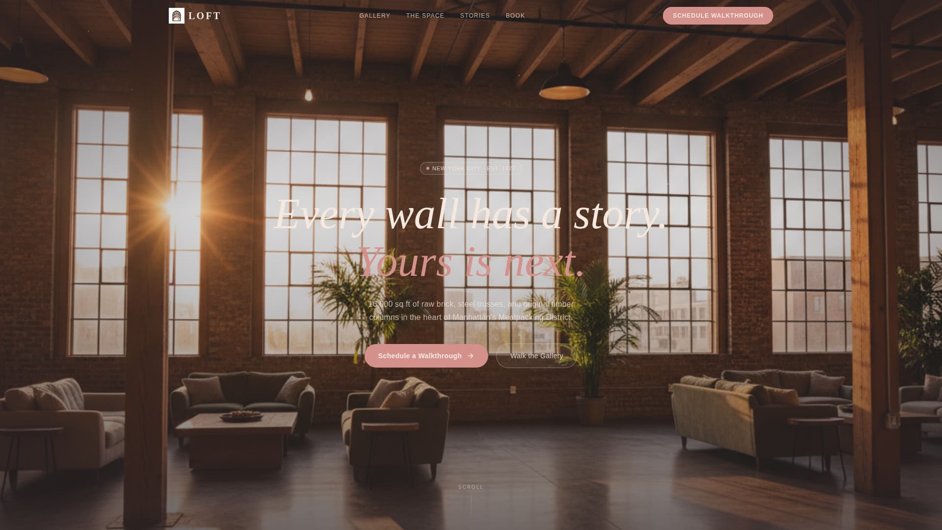 Loft - Timeless Industrial Landing Page Template