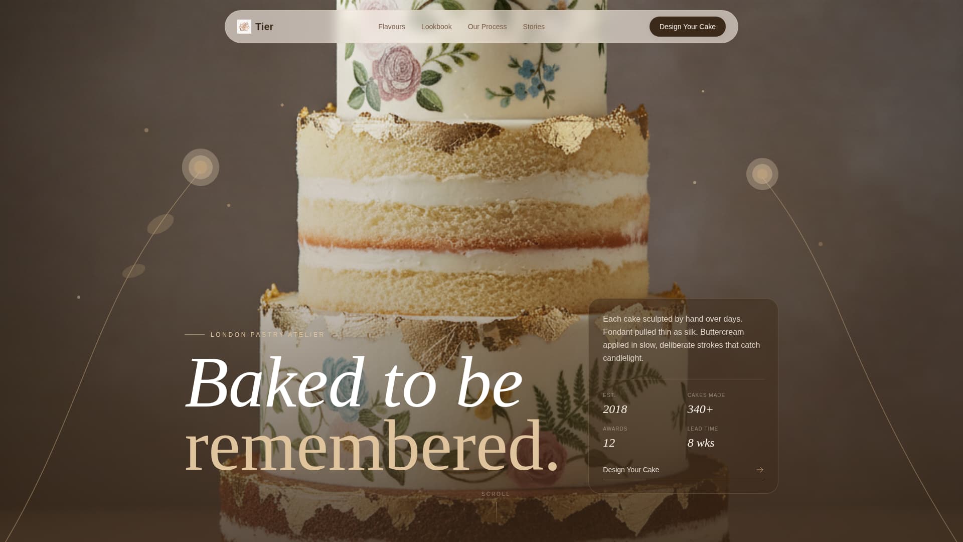 Tier - Exquisite Wedding Cake Landing Page Template