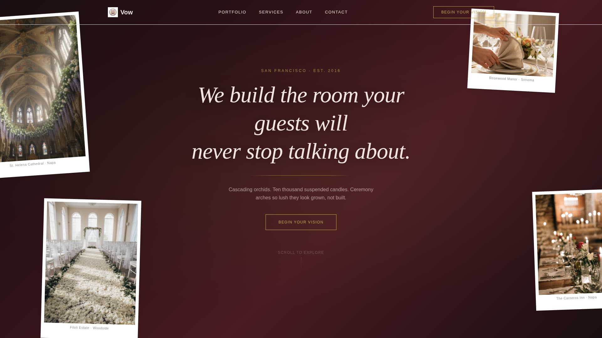 Vow - Breathtaking Wedding Landing Page Template