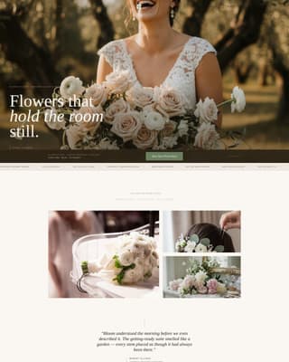 Luxury Wedding Florist Consultation Website Template