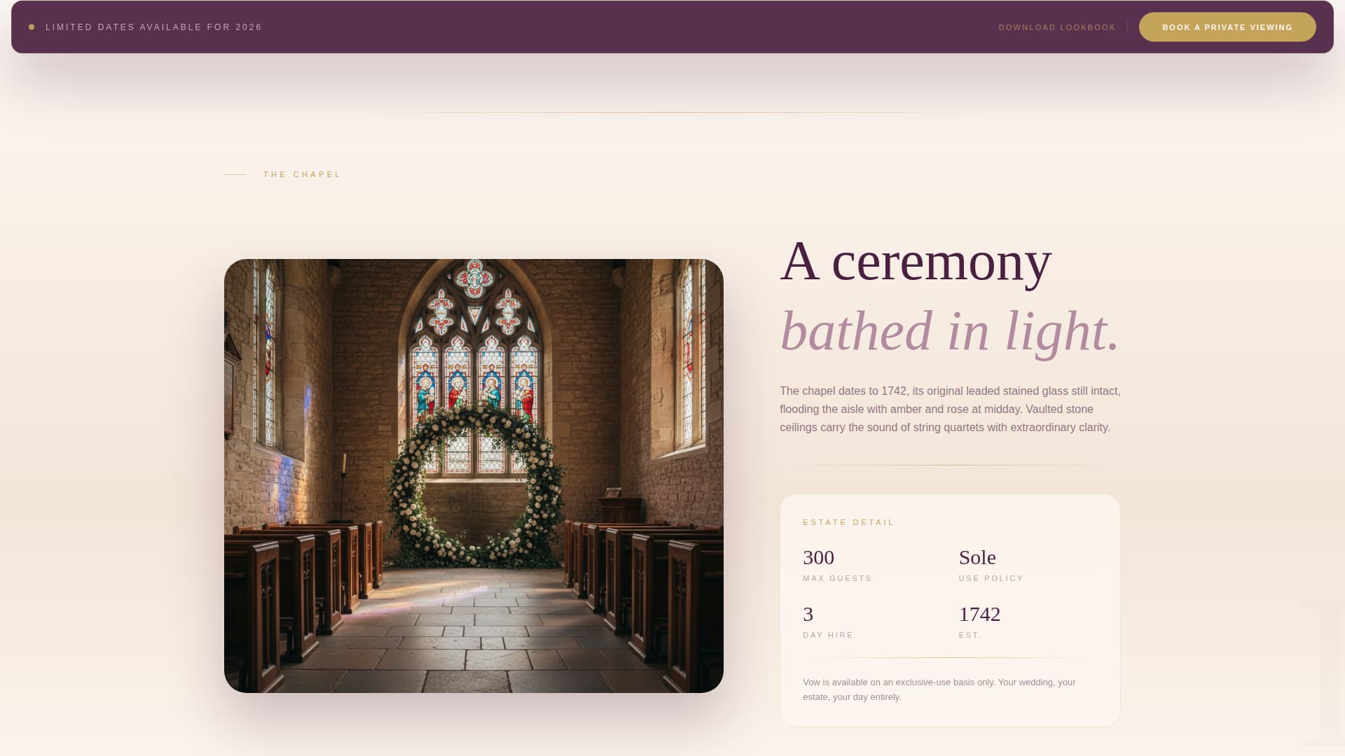 Unite — Wedding Ceremony Landing Page Template