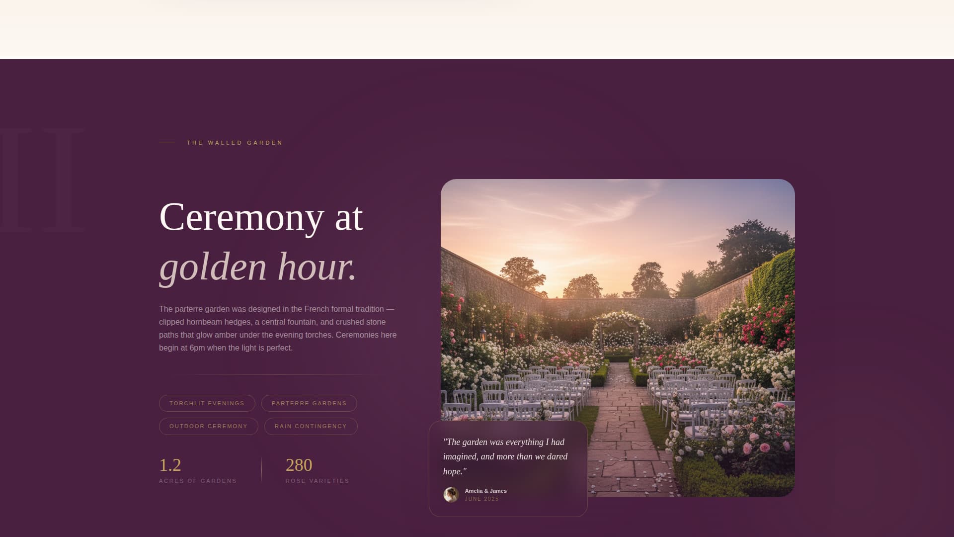 Unite — Wedding Ceremony Landing Page Template