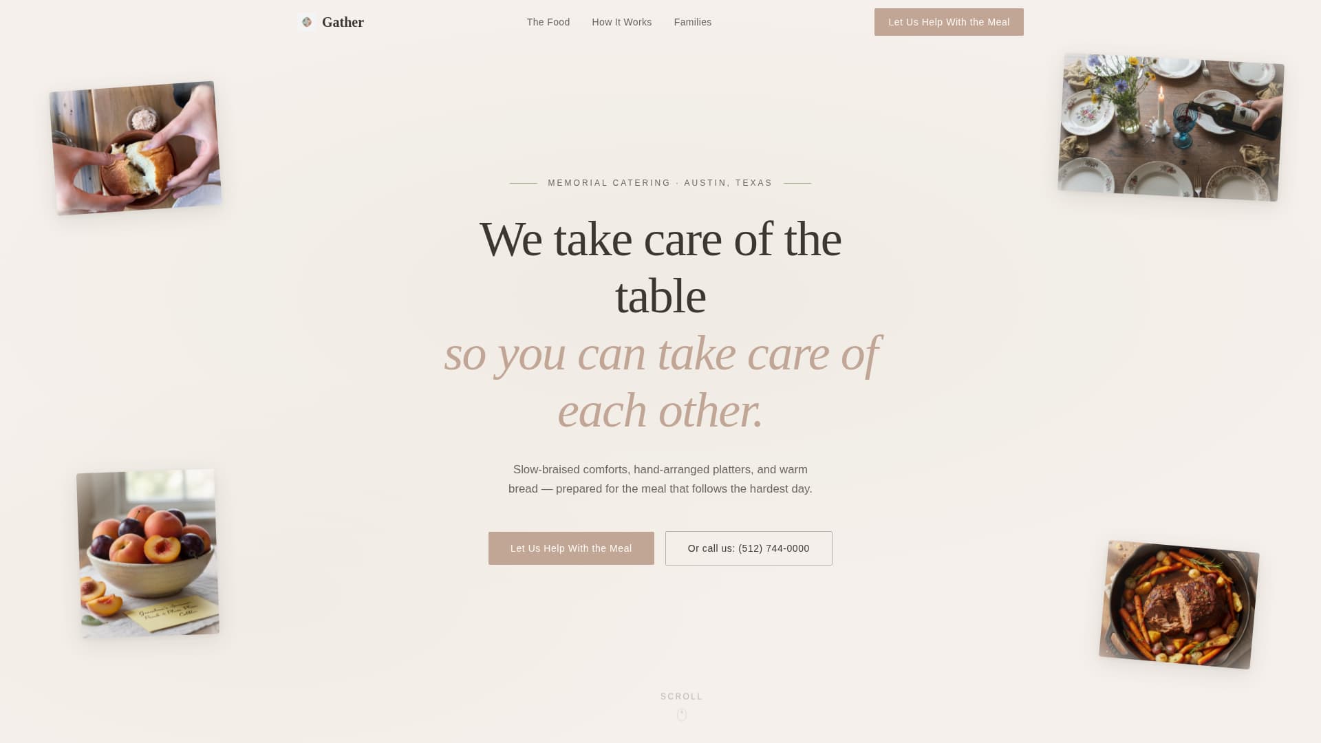 Gather - Heartfelt Memorial Landing Page Template