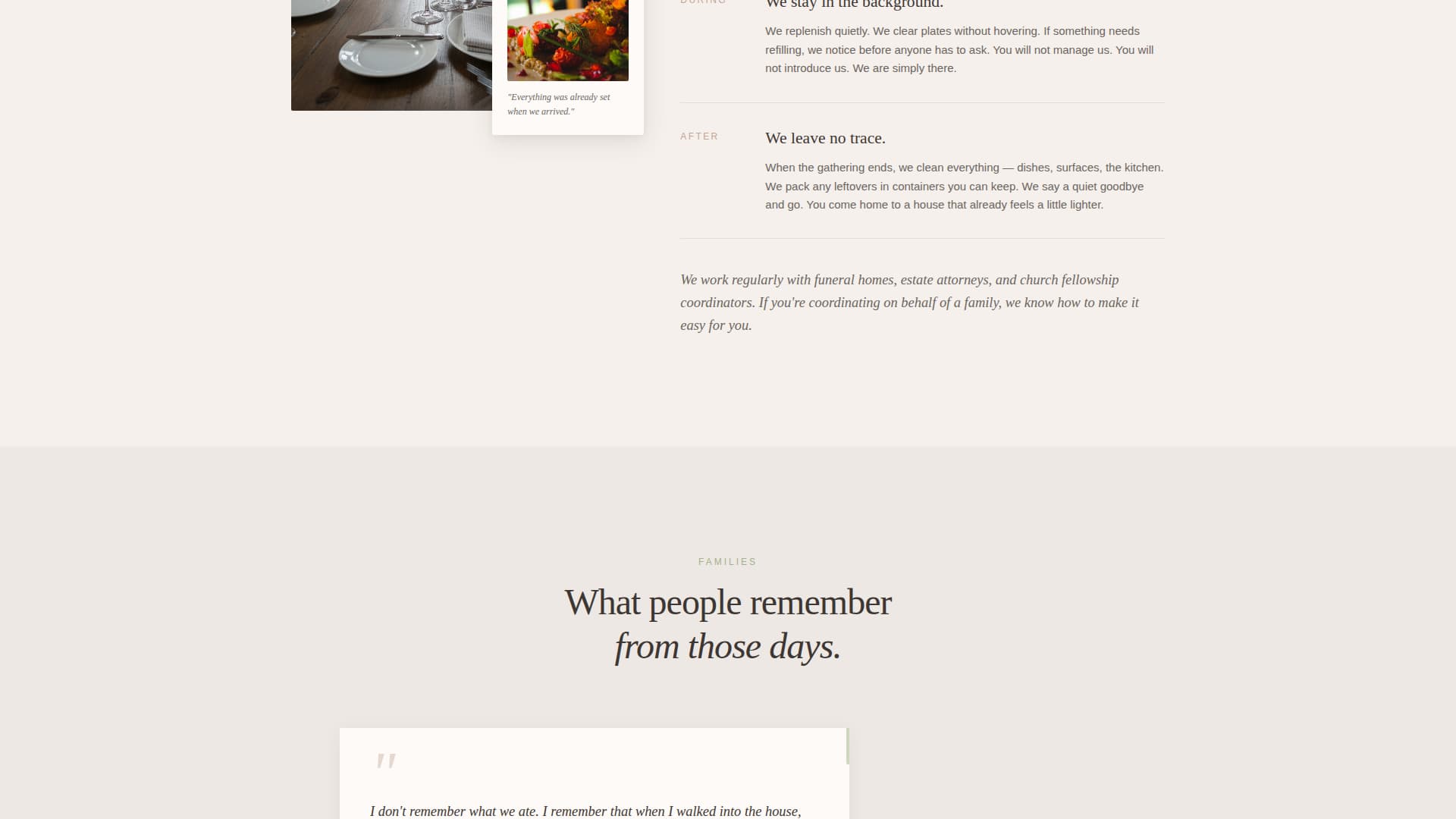 Gather - Heartfelt Memorial Landing Page Template