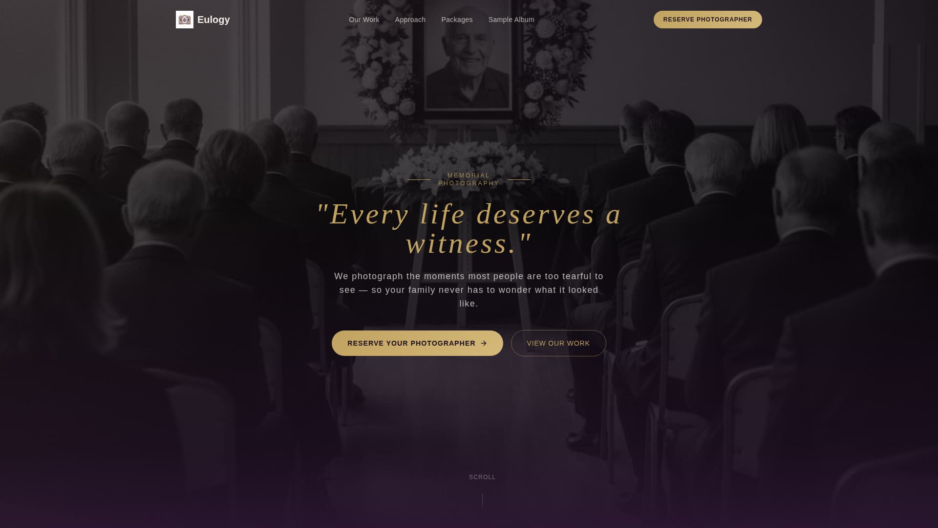 Eulogy - Timeless Memorial Landing Page Template