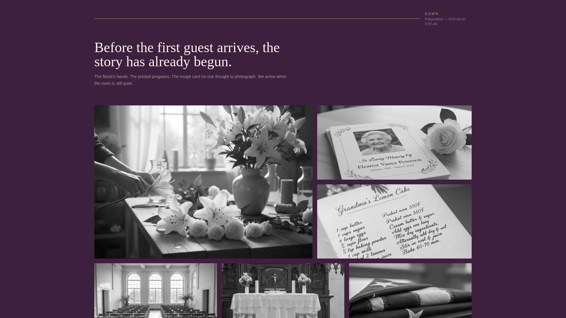 Eulogy - Timeless Memorial Landing Page Template