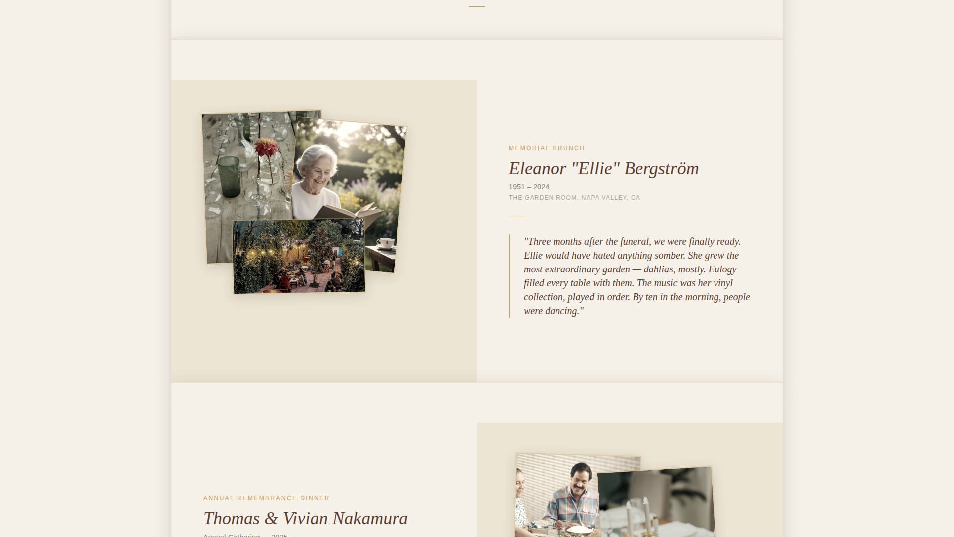 Eulogy - Heartfelt Memorial Landing Page Template