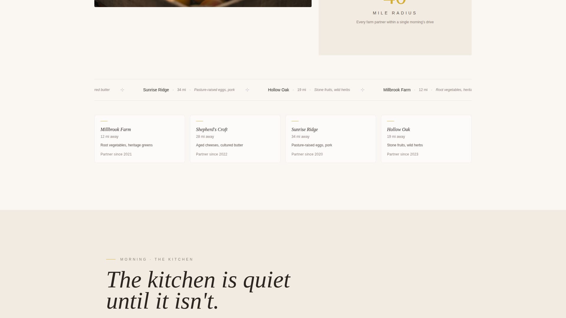 Gather - Intimate Wedding Caterer Landing Page Template