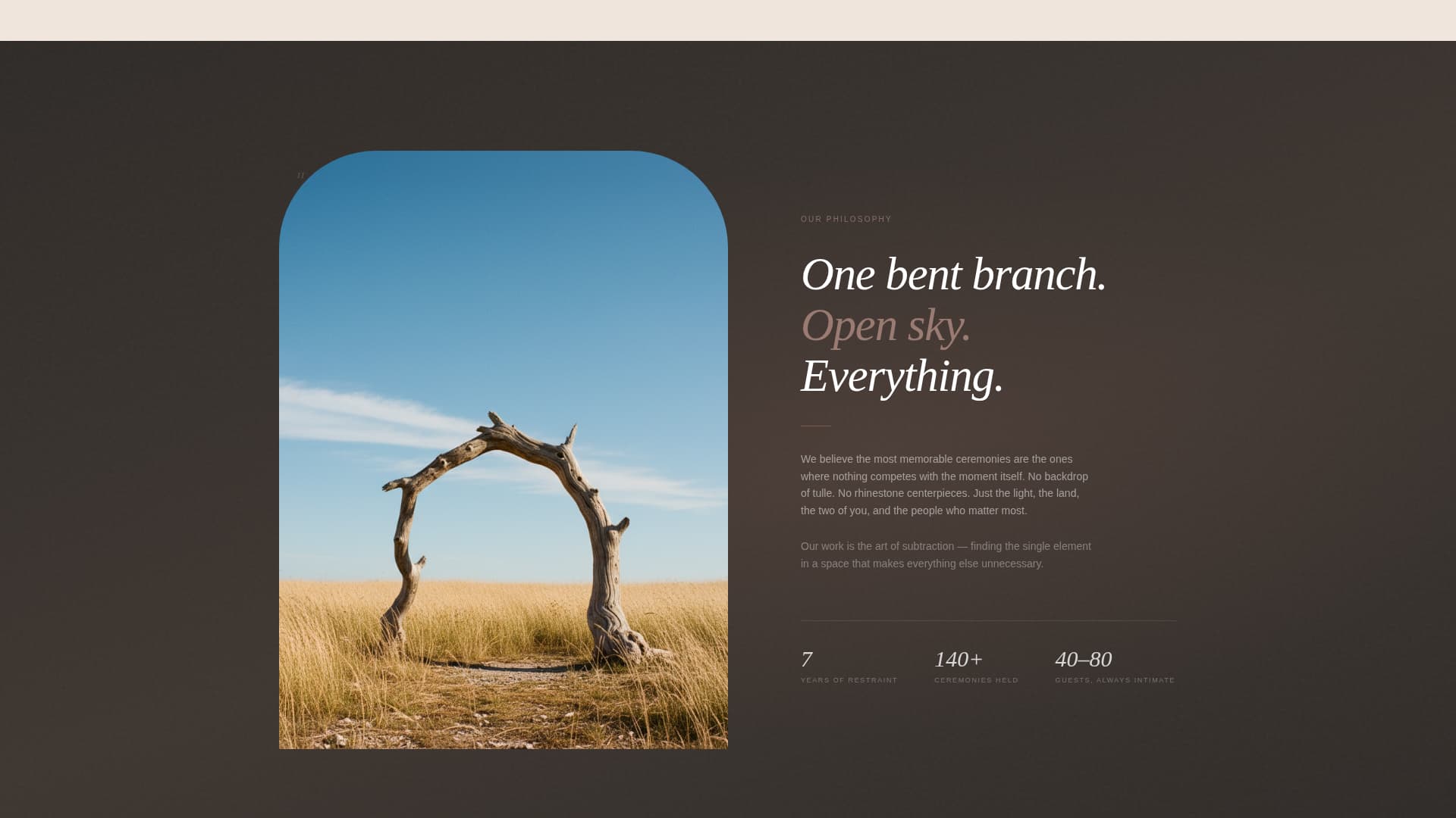 Vow - Intimate Wedding Landing Page Template