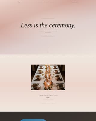 Minimalist Wedding Booking Website Template