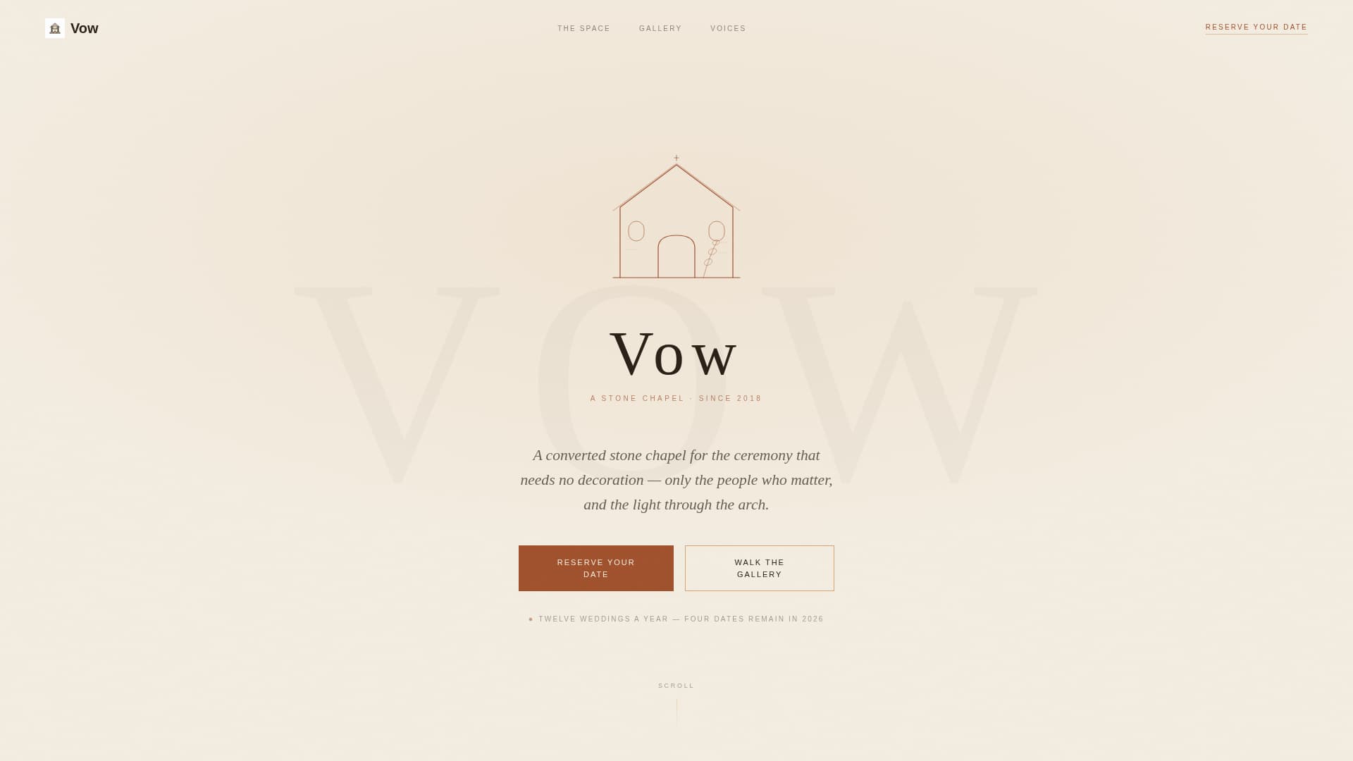 Union — Bridal Ceremony Landing Page Template