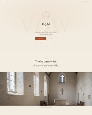 Minimalist Wedding Specialist Booking Website Template