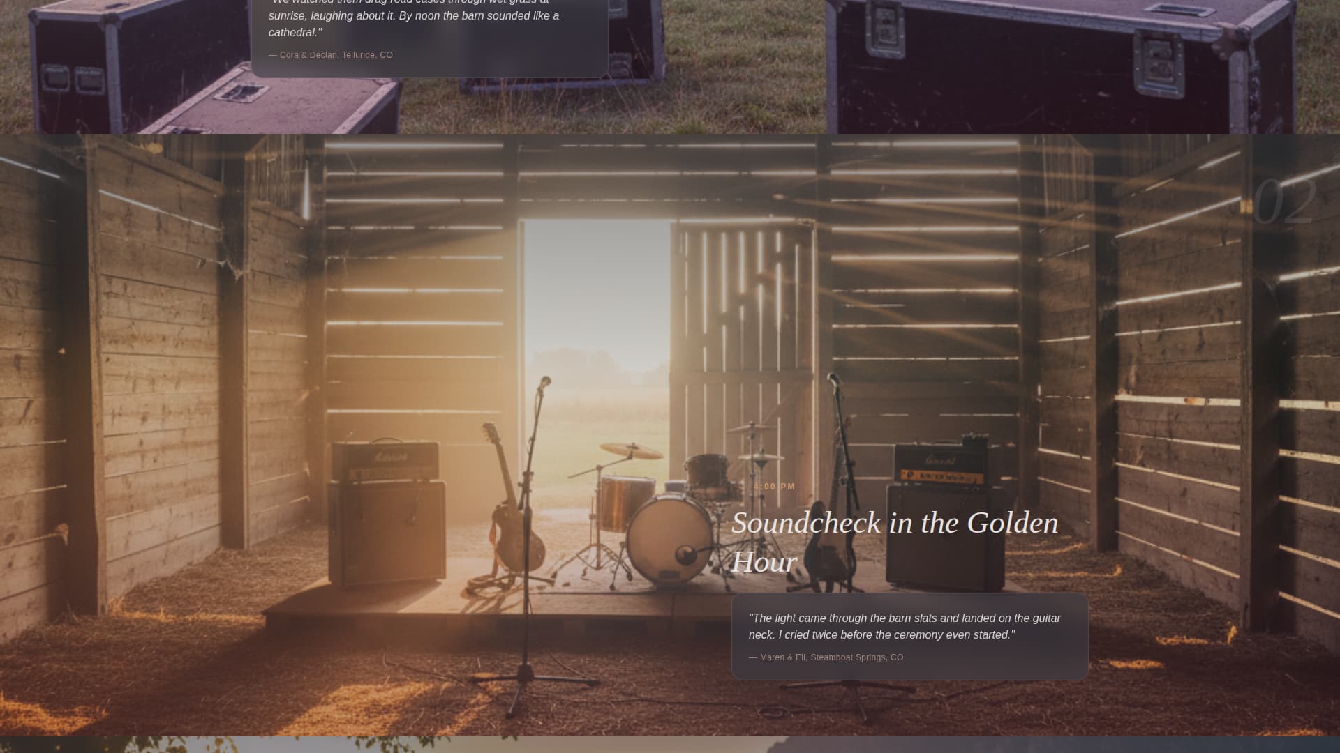 Encore - Immersive Mountain Wedding Landing Page Template