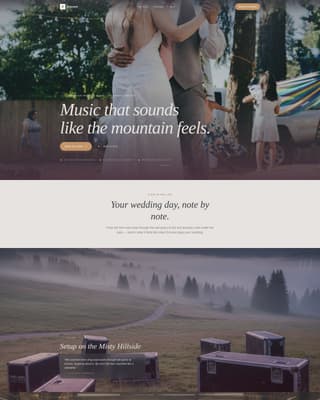 Mountain Wedding Booking Website Template