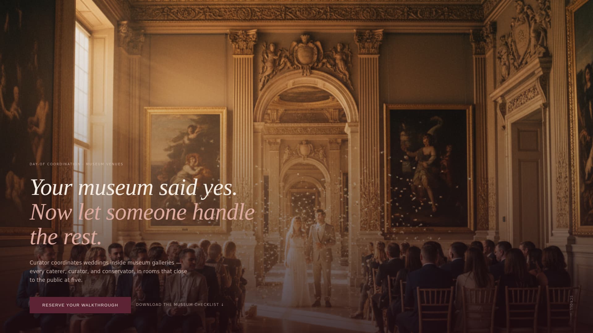 Curator - Elegant Museum Landing Page Template