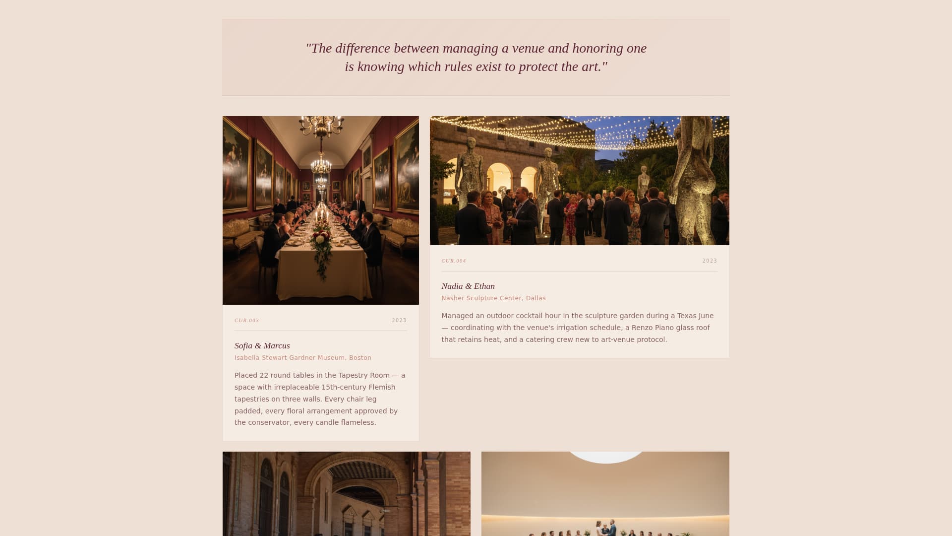 Curator - Elegant Museum Landing Page Template