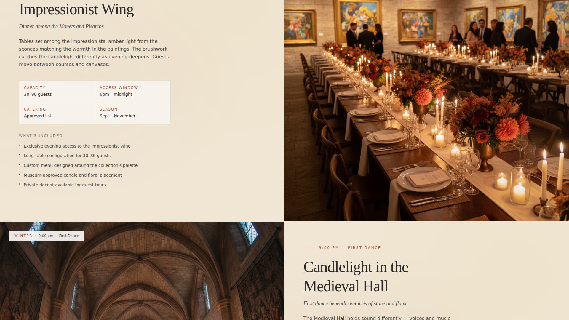 Curate - Luxe Museum Wedding Landing Page Template