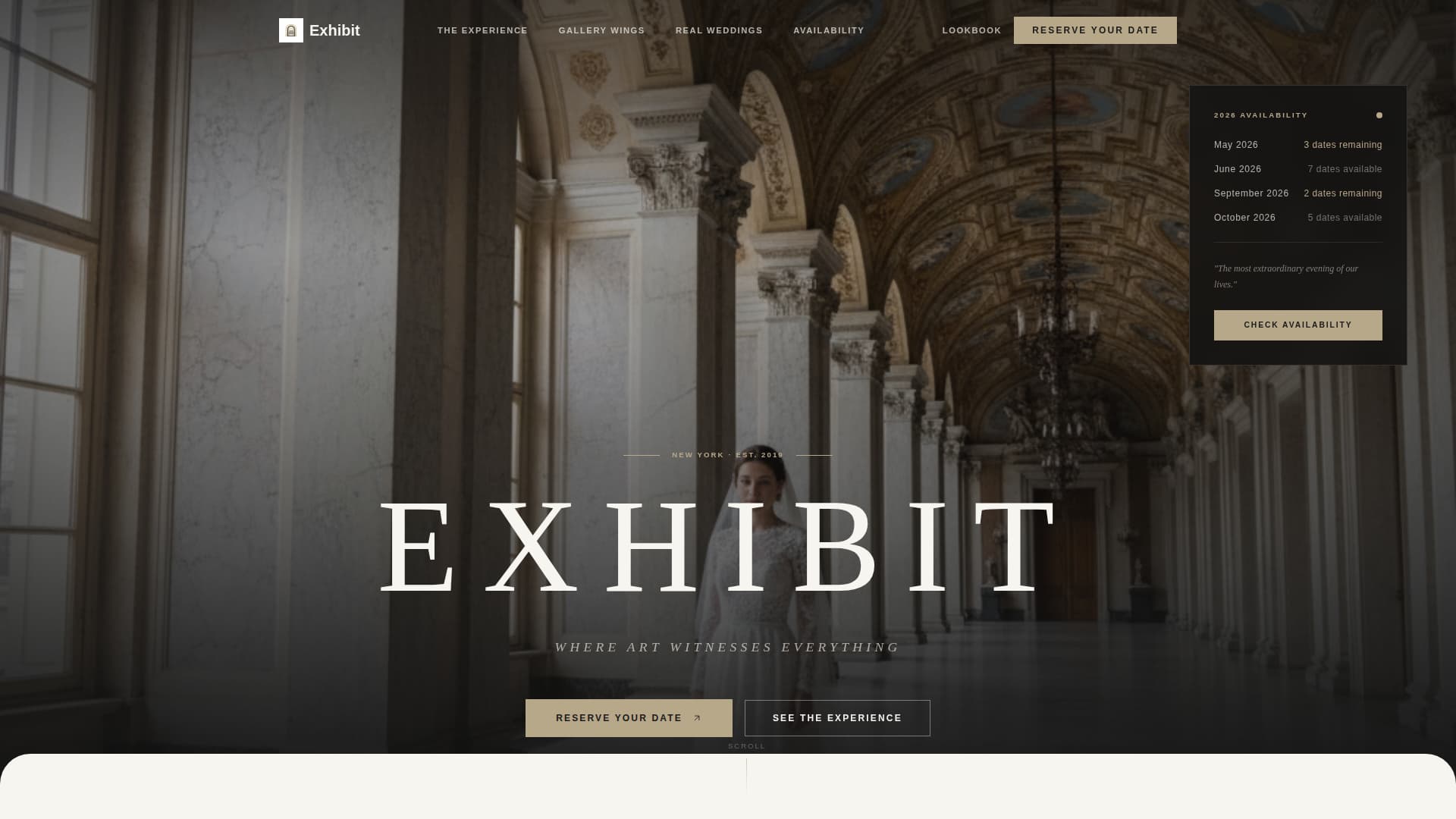 Museum - Premium Wedding Landing Page Template