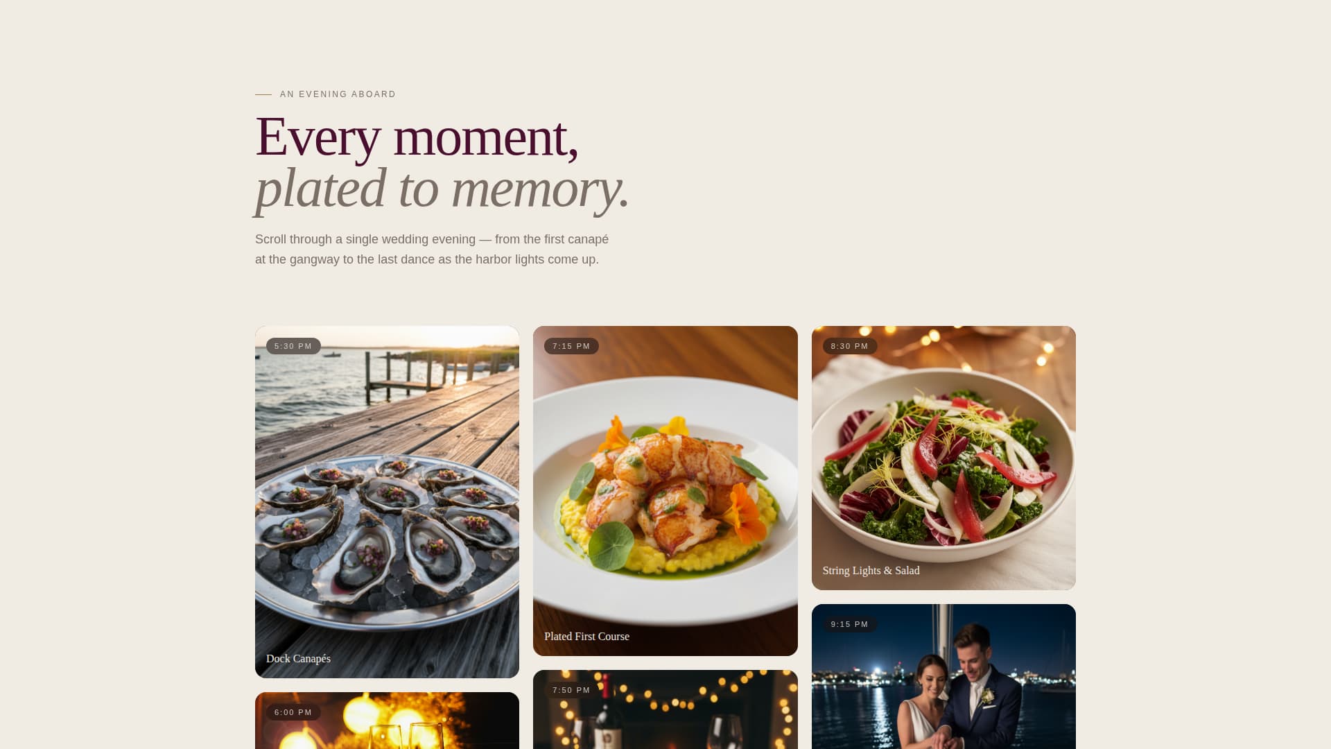 Galley - Romantic Nautical Landing Page Template
